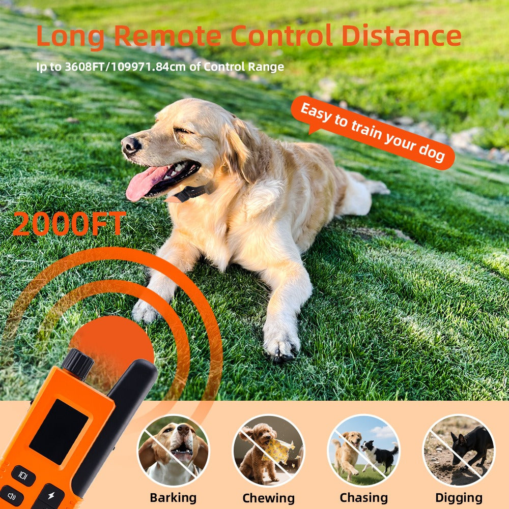 Pet Training Collar with Remote – Waterproof Shock Collar for Dogs with 3 Training Modes (Shock, Vibration, Beep) – Rechargeable Dog Training Collar for Small, Medium, Large Dogs