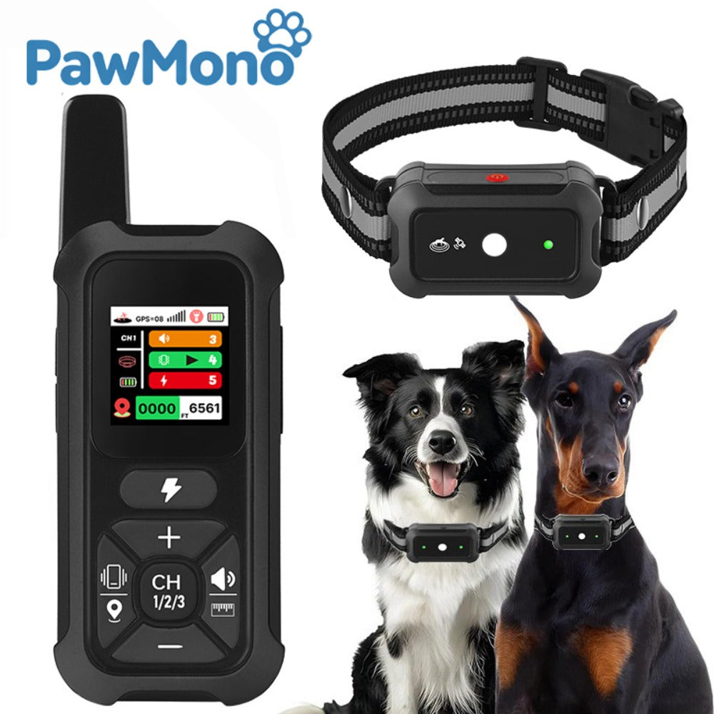 GPS Wireless Dog Fence with Remote Training Collar | 2000m Range, 3 Training Modes, Waterproof