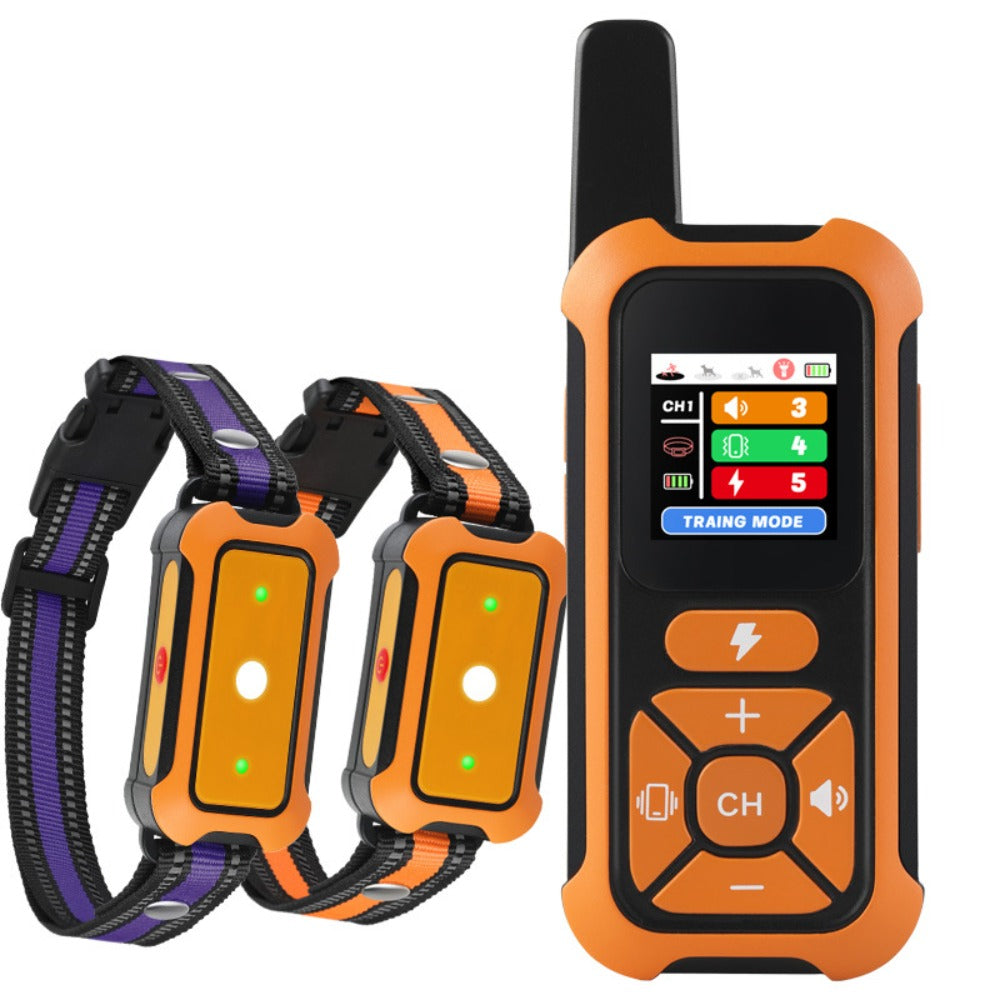 3 Dog GPS Fence & Training Collar with Color Screen, 330FT Range, IP67 Waterproof, Rechargeable Dog Trainer with Beep/Vibration/Shock Modes for All Dog Sizes