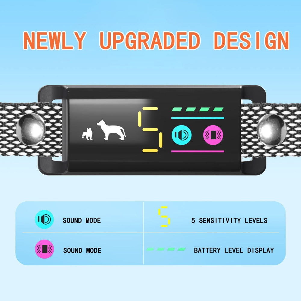 LED Display Smart Dog Collar - GPS Tracking & Activity Monitor for Pet Safety, Waterproof Adjustable Nylon Strap