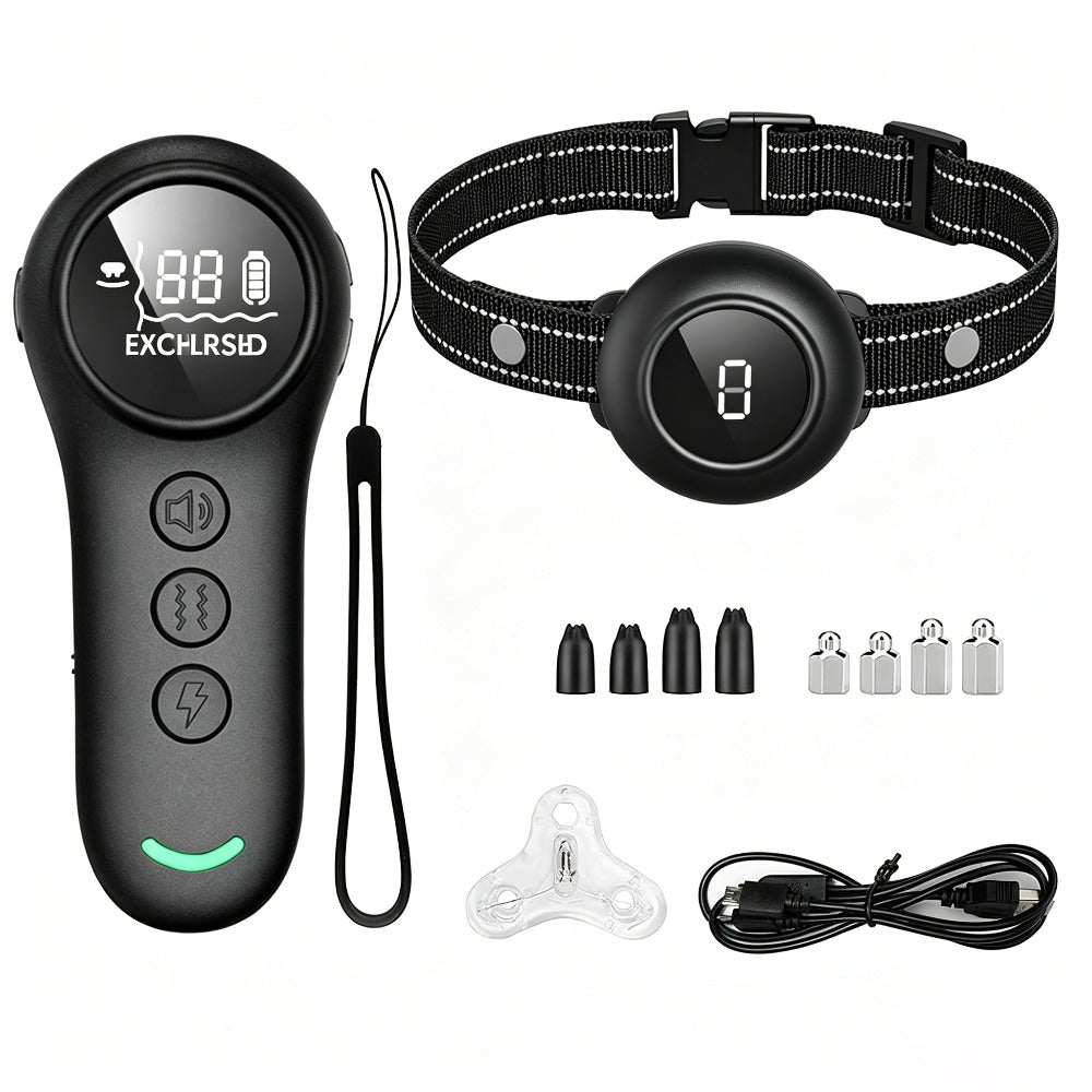 2-in-1 Dog Training Collar with Remote - 500m Range IP67 Waterproof Dog Bark Collar, 3 Modes Beep Vibration Static, Rechargeable Electric Dog Collar for Small Medium Large Dogs