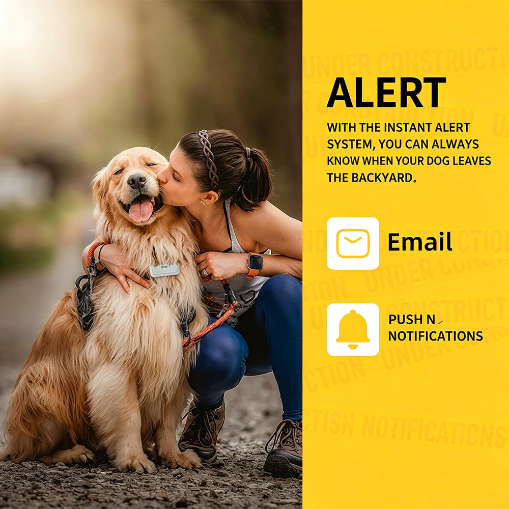Pet GPS Tracker for Dogs & Cats - Real-Time Location, IPX7 Waterproof, Global Coverage Anti-Lost Device with Geofence & 365-Day Route History