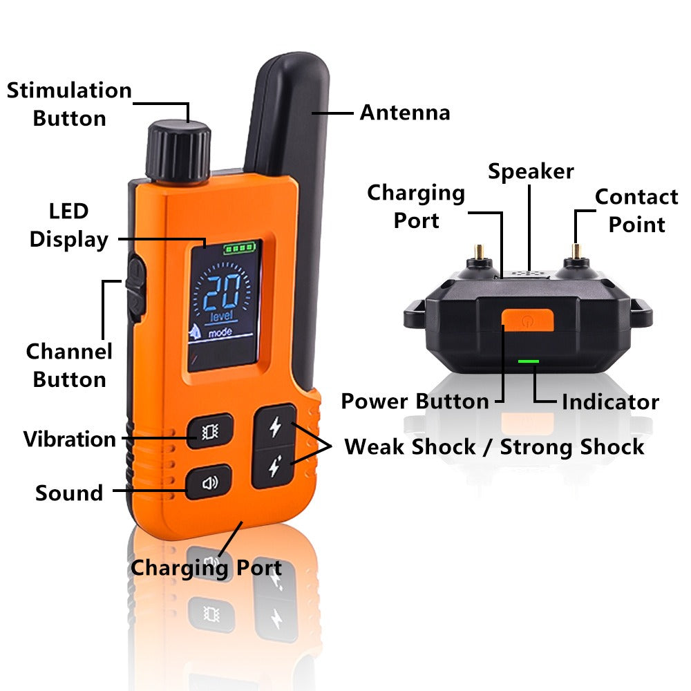 Pet Training Collar with Remote – Waterproof Shock Collar for Dogs with 3 Training Modes (Shock, Vibration, Beep) – Rechargeable Dog Training Collar for Small, Medium, Large Dogs
