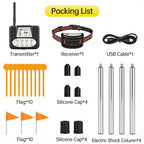 2-in-1 Wireless Dog Fence & Training Collar with Remote – 350m Range, Rechargeable, Waterproof, Safe Shock/Vibration/Sound Modes for All Dogs