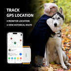 Pet GPS Tracker for Dogs & Cats - Real-Time Location, IPX7 Waterproof, Global Coverage Anti-Lost Device with Geofence & 365-Day Route History