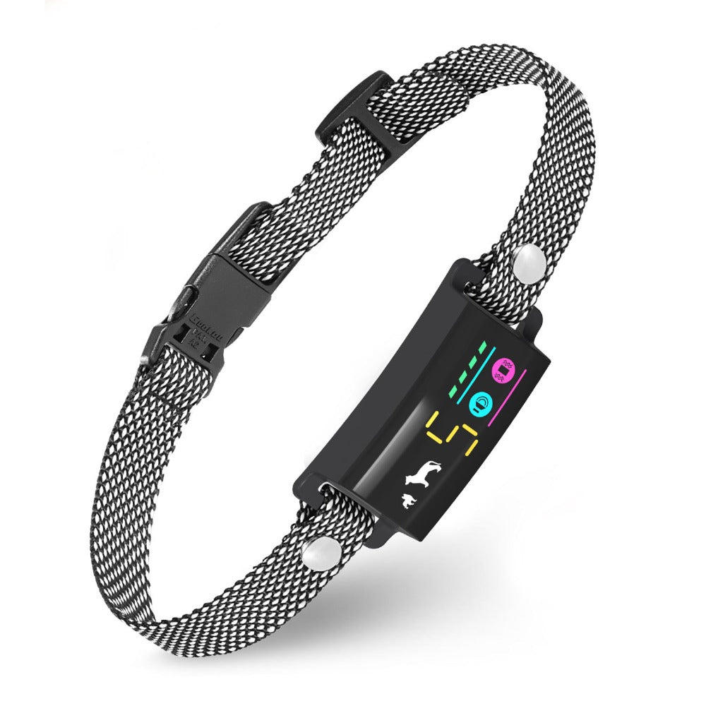 LED Display Smart Dog Collar - GPS Tracking & Activity Monitor for Pet Safety, Waterproof Adjustable Nylon Strap