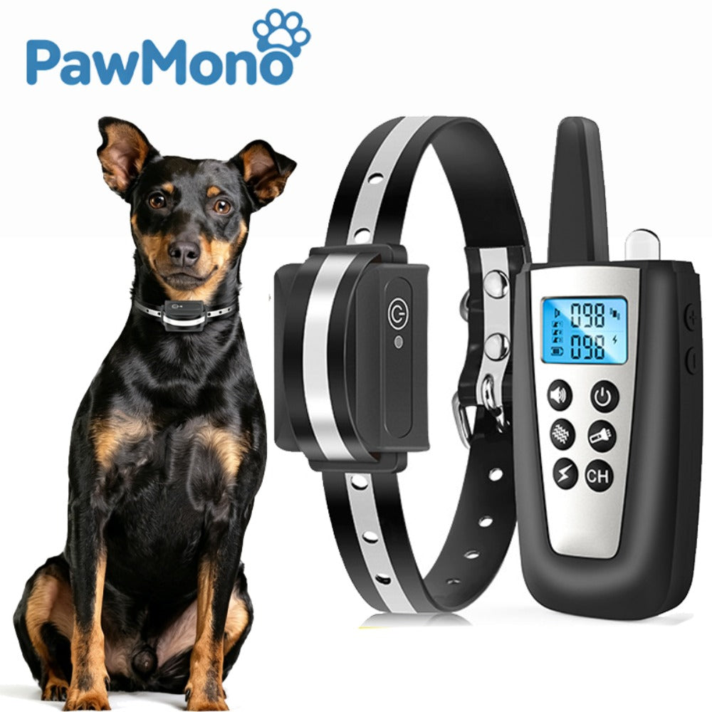 Rechargeable Dog Training Collar with Remote, 1000ft Range Shock Collar for Dogs, IPX7 Waterproof E-Collar with 3 Training Modes for Small Medium Large Dogs