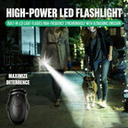 Rechargeable Ultrasonic Dog Repeller - Anti-Bark Device with LED Flashlight for Safe Pet Training & Aggressive Dog Deterrent