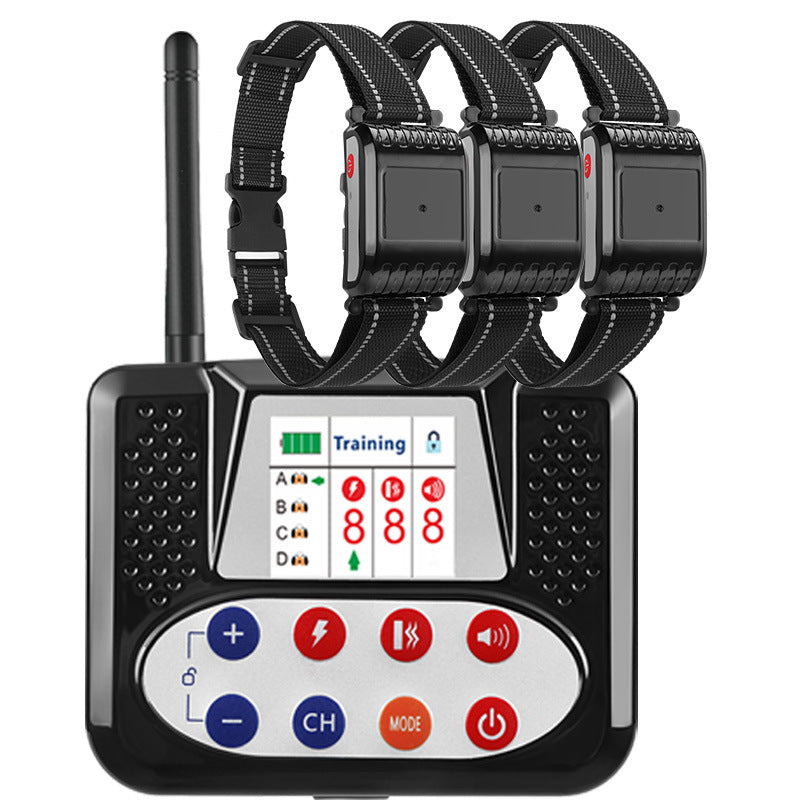 Dog Training Collar with Remote, 4-Dog System Waterproof Rechargeable E-Collar for Large Medium Small Dogs