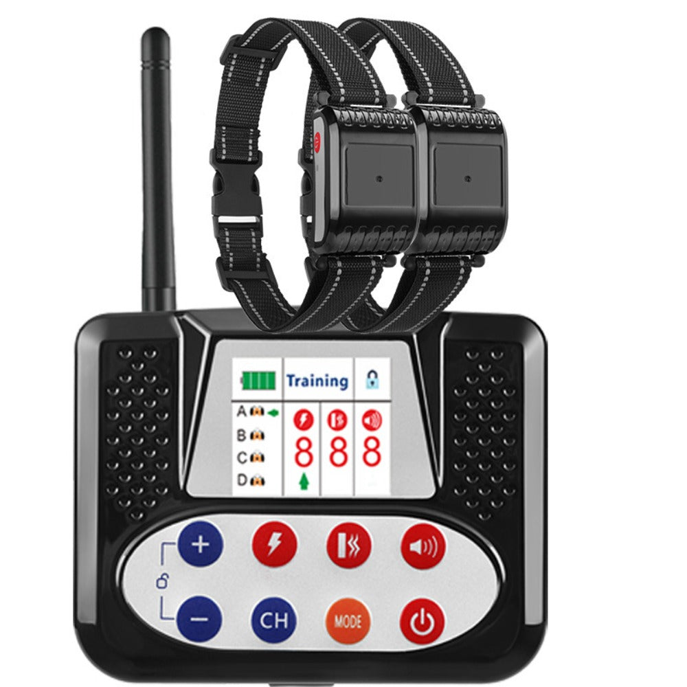 Dog Training Collar with Remote, 4-Dog System Waterproof Rechargeable E-Collar for Large Medium Small Dogs