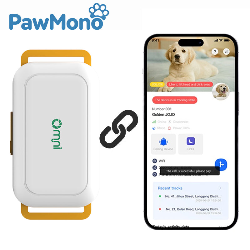 Pet GPS Tracker for Dogs & Cats - Real-Time Location, IPX7 Waterproof, Global Coverage Anti-Lost Device with Geofence & 365-Day Route History