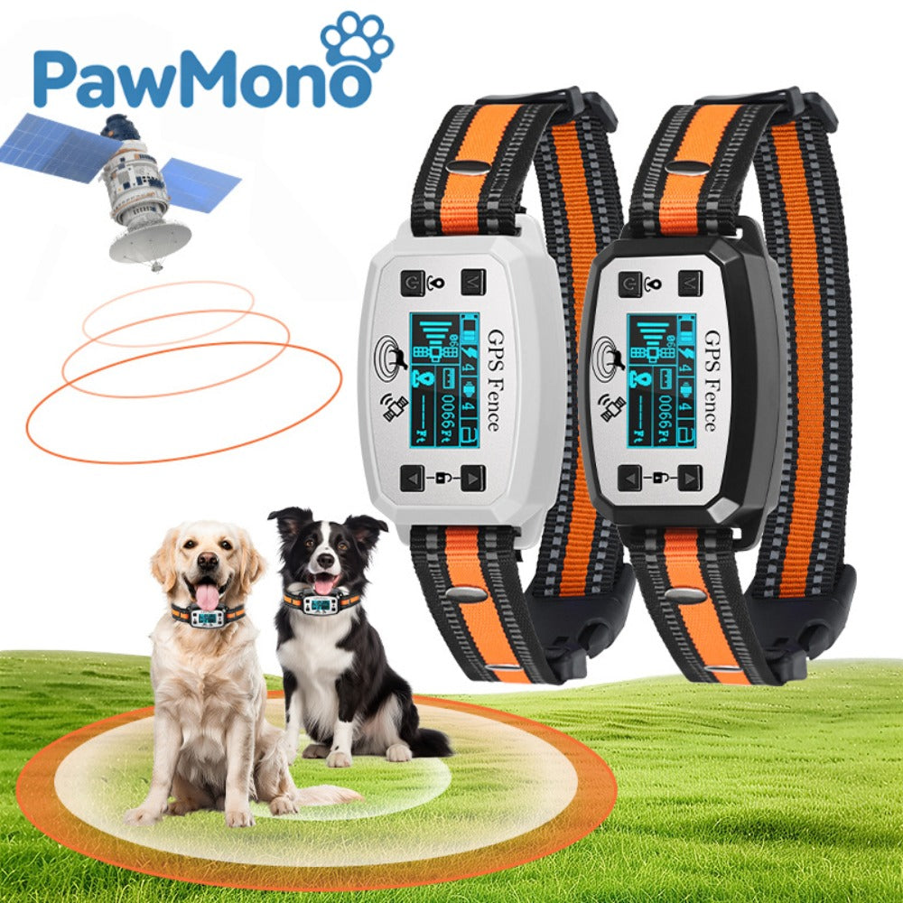 GPS Wireless Dog Fence System - Rechargeable Waterproof Pet Training Collar with GPS Tracking & Safe Boundary Control for All Dog Sizes