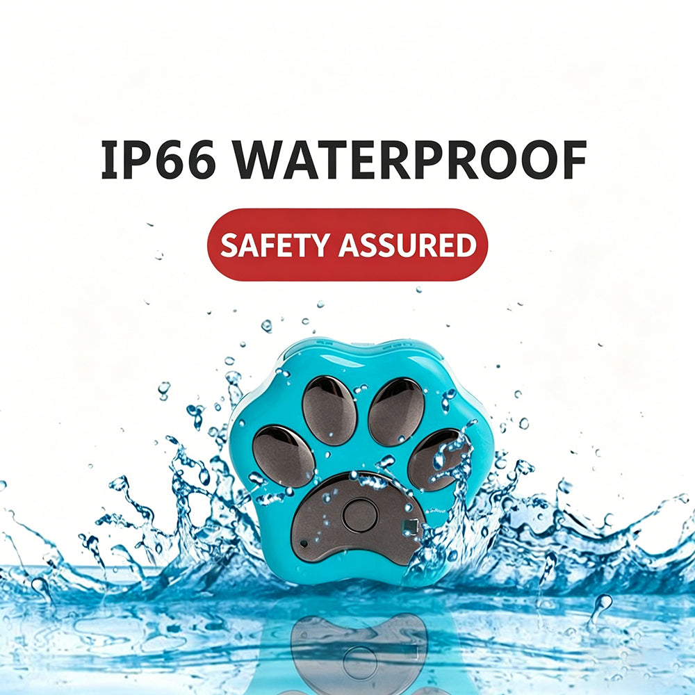 Dog GPS Tracker Collar, Real-Time Location Pet Locator with 5-Mode Positioning, IP66 Waterproof Anti-Lost Pet Tracker for Dogs Cats