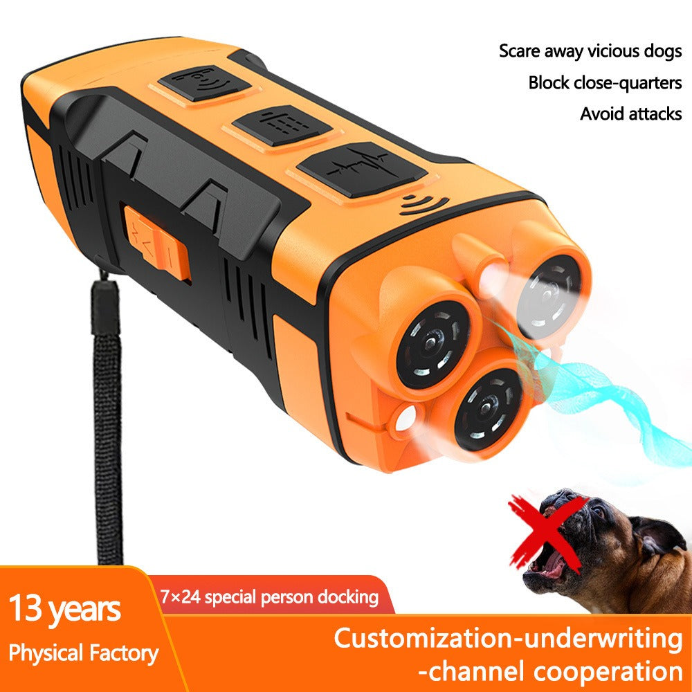 Ultrasonic Dog Training Device - Rechargeable Anti Barking Control for Dogs with LED Light | Safe & Effective Pet Behavior Corrector