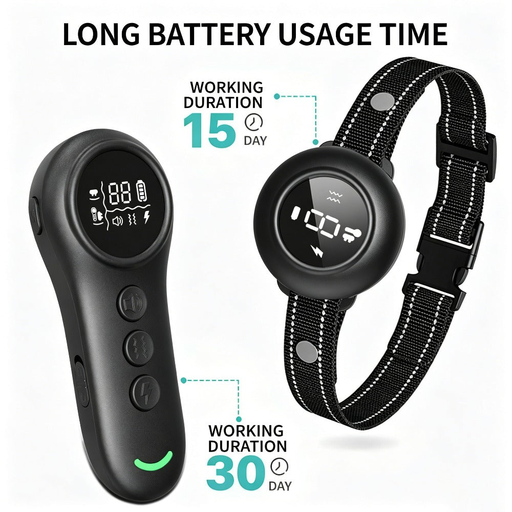 2-in-1 Dog Training Collar with Remote - 500m Range IP67 Waterproof Dog Bark Collar, 3 Modes Beep Vibration Static, Rechargeable Electric Dog Collar for Small Medium Large Dogs
