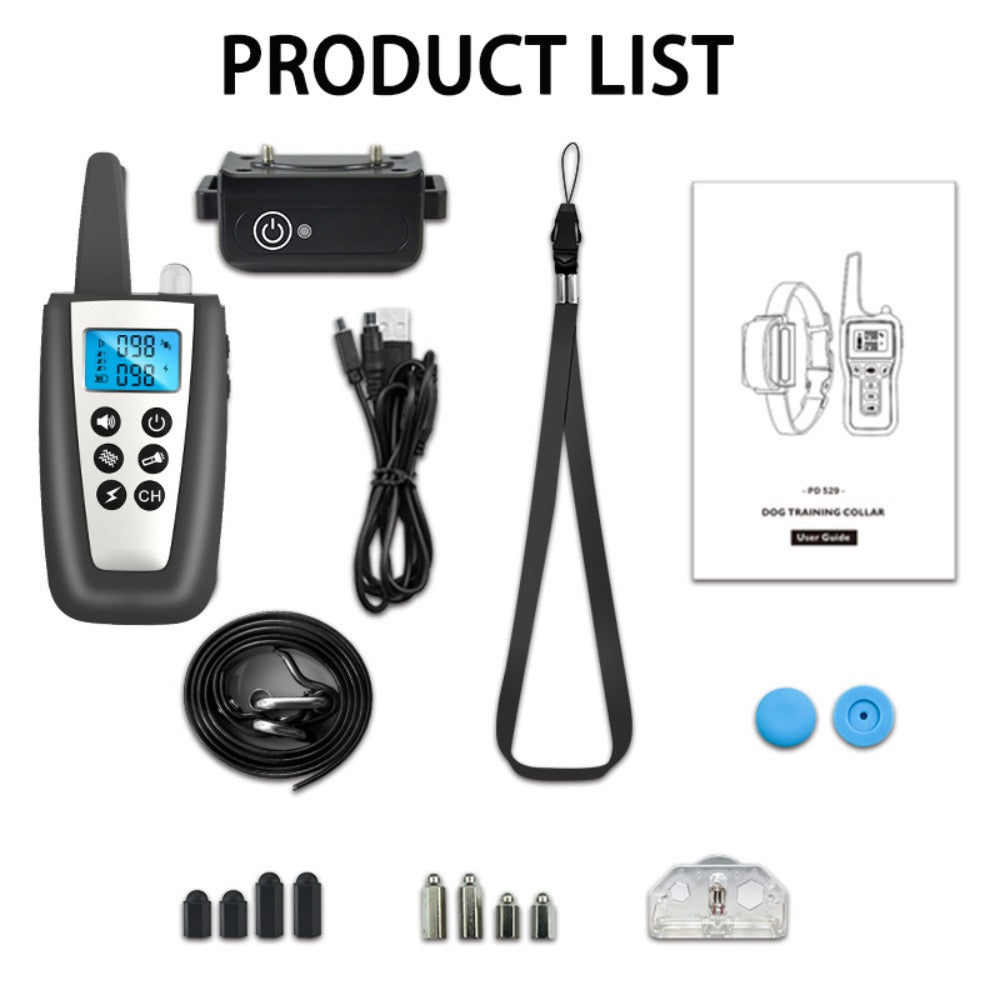 Rechargeable Dog Training Collar with Remote, 1000ft Range Shock Collar for Dogs, IPX7 Waterproof E-Collar with 3 Training Modes for Small Medium Large Dogs