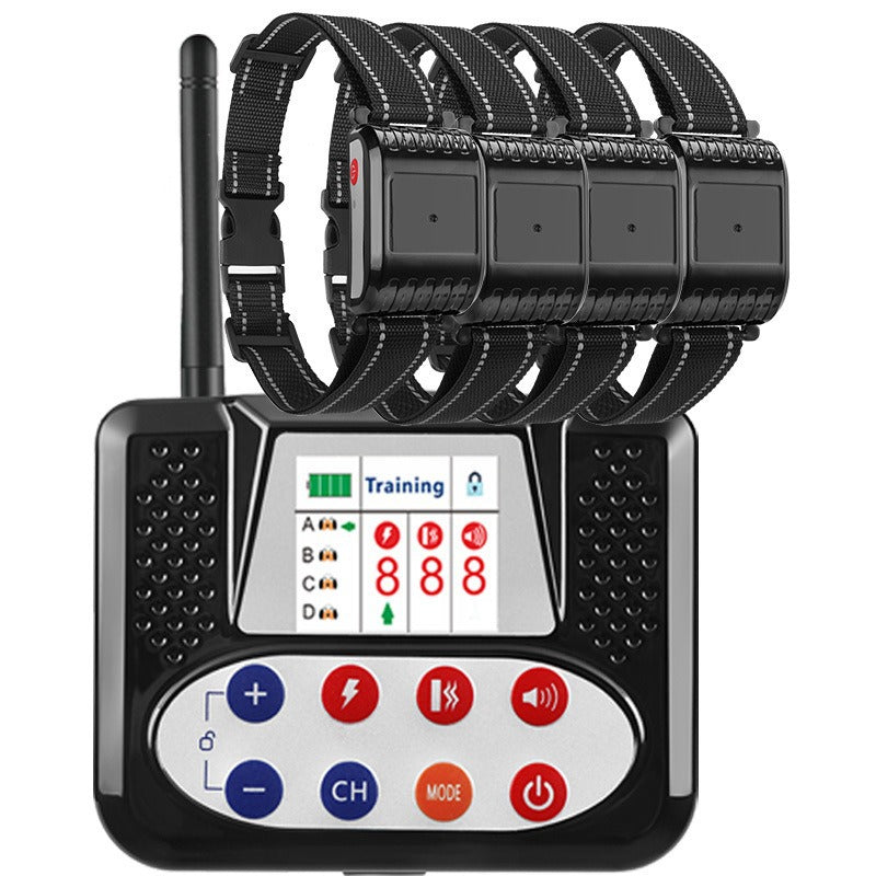 2-in-1 Wireless Dog Fence & Training Collar for 4 Dogs, Color LCD Screen, Waterproof Electric Pet Boundary Containment System with Beep/Vibration/Shock Modes