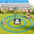 Wireless 4-Dog Training Collar System with Remote - Waterproof Rechargeable Pet Trainer with LCD Display & GPS Tracking
