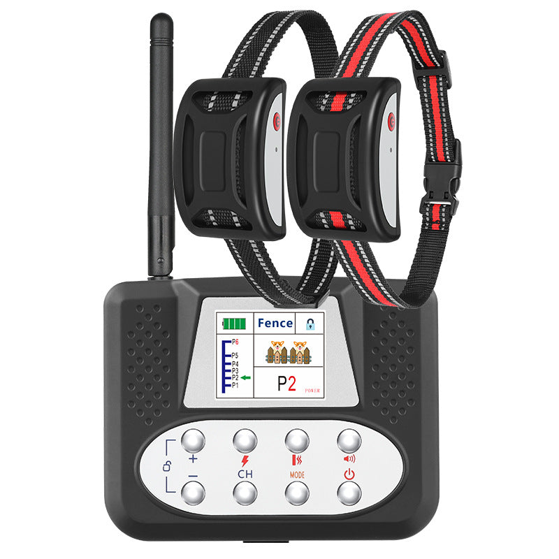 2-in-1 Wireless Dog Fence & Training Collar with Remote – 350m Range, Rechargeable, Waterproof, Safe Shock/Vibration/Sound Modes for All Dogs