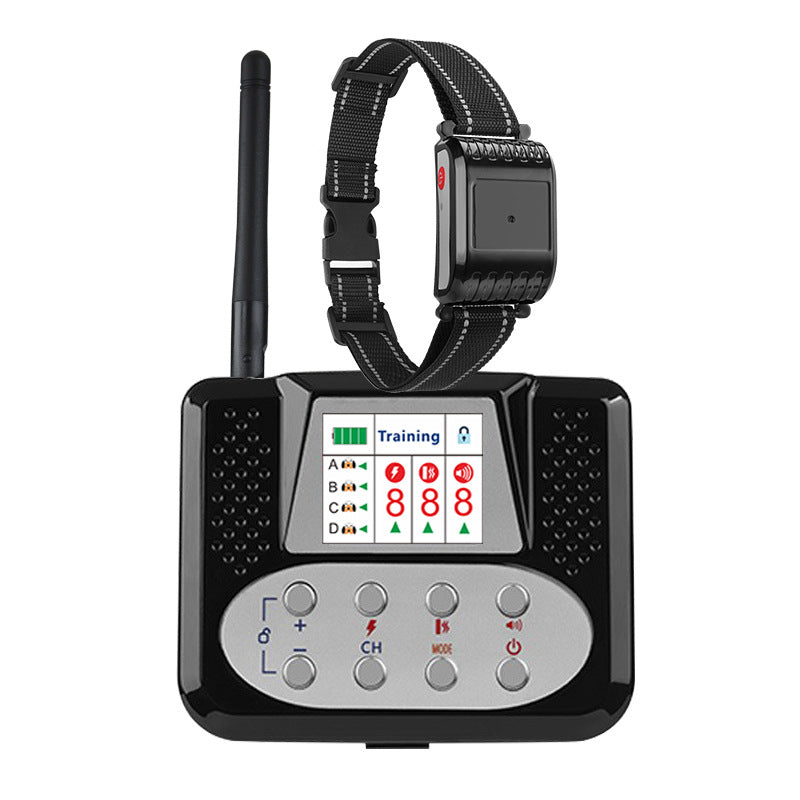 Wireless 4-Dog Training Collar System with Remote - Waterproof Rechargeable Pet Trainer with LCD Display & GPS Tracking