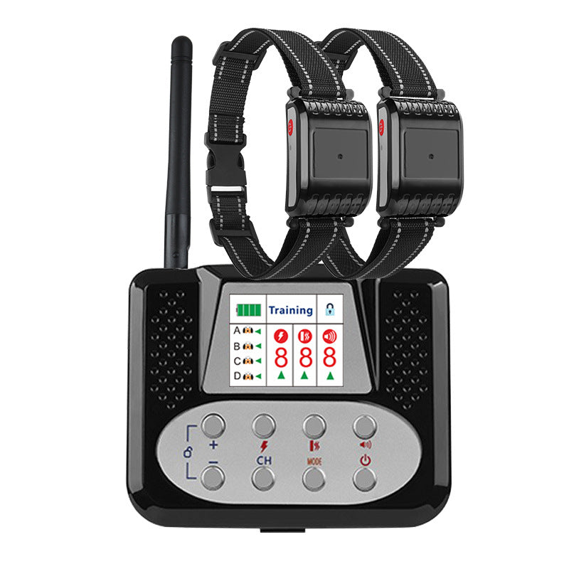 Wireless 4-Dog Training Collar System with Remote - Waterproof Rechargeable Pet Trainer with LCD Display & GPS Tracking