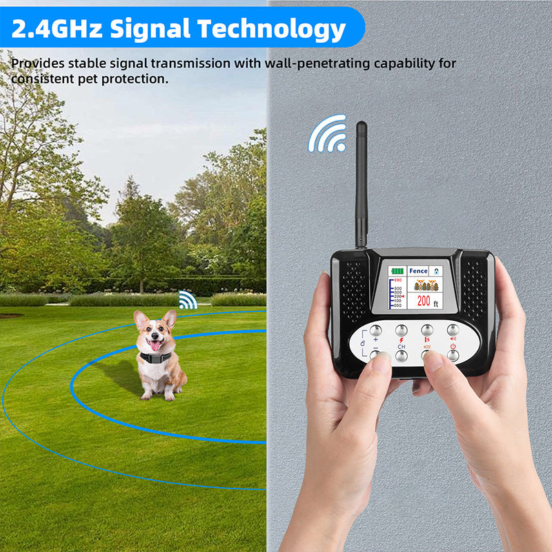 Wireless 4-Dog Training Collar System with Remote - Waterproof Rechargeable Pet Trainer with LCD Display & GPS Tracking