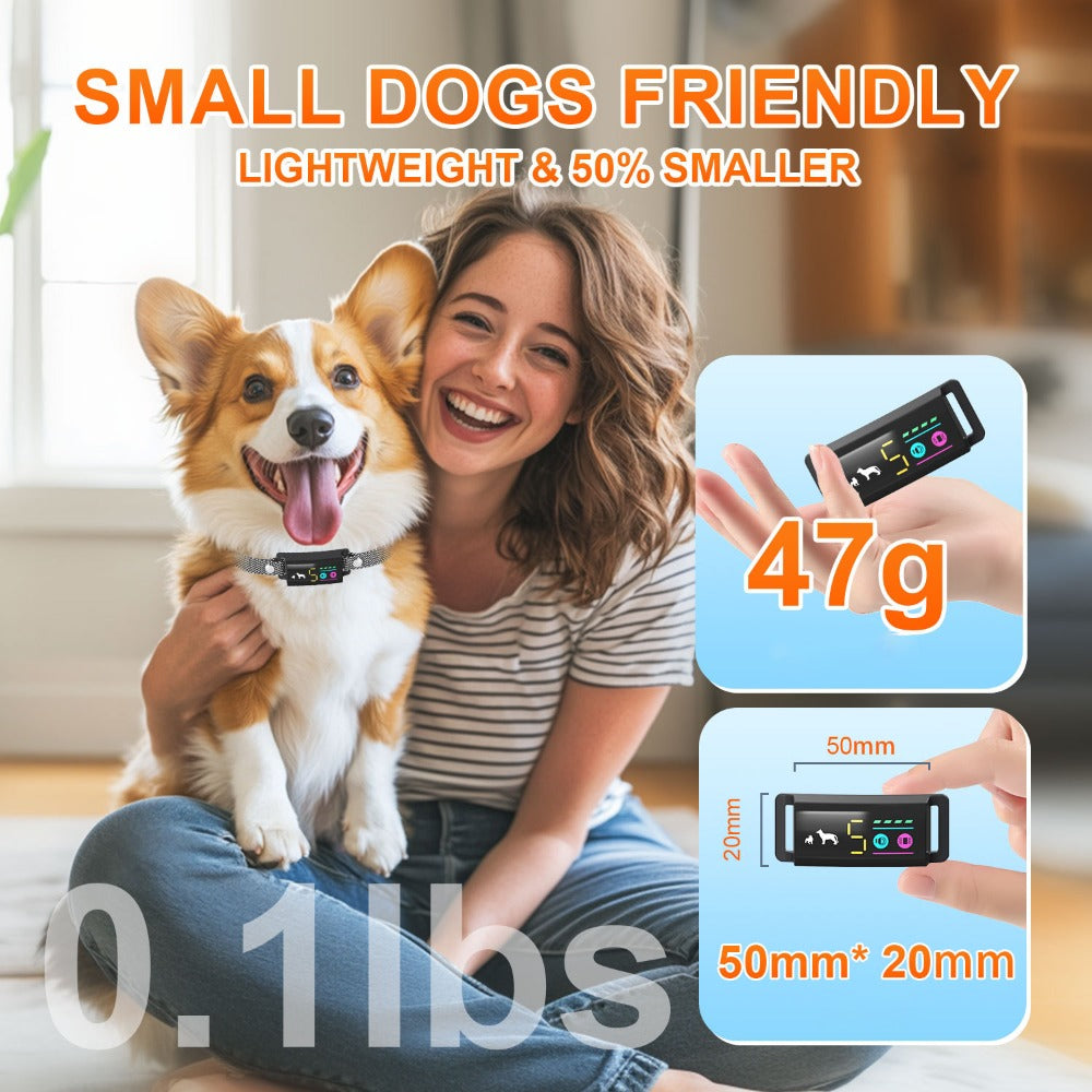 LED Display Smart Dog Collar - GPS Tracking & Activity Monitor for Pet Safety, Waterproof Adjustable Nylon Strap