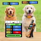 3 Dog GPS Fence & Training Collar with Color Screen, 330FT Range, IP67 Waterproof, Rechargeable Dog Trainer with Beep/Vibration/Shock Modes for All Dog Sizes