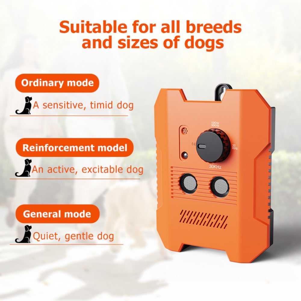Automatic Ultrasonic Dog Barking Deterrent with 3 Adjustable Frequencies - Safe No Shock Bark Silencer