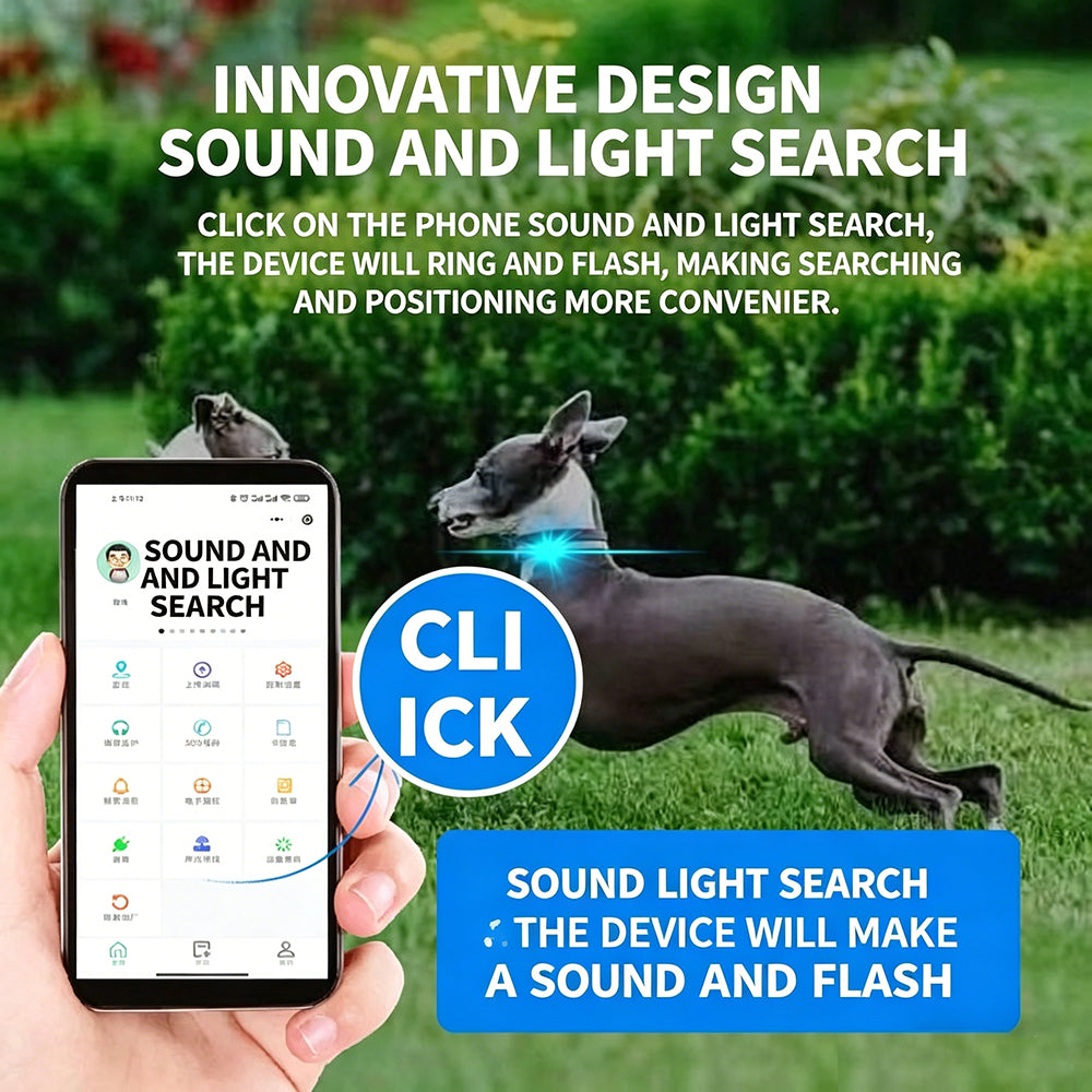 GPS Dog Tracker Collar, 5G Real-Time Location Pet Tracker with Anti-Lost Alarm, IP67 Waterproof for Dogs