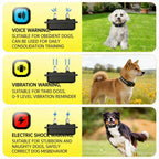 GPS Wireless Dog Fence with Remote Training Collar | 2000m Range, 3 Training Modes, Waterproof