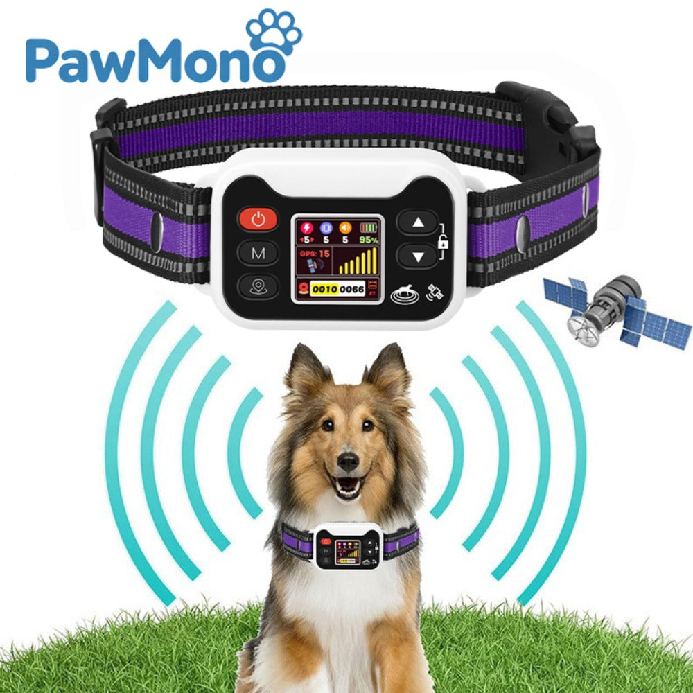 GPS Dog Training Collar with Remote – Waterproof, Rechargeable, Beep/Vibration/Shock Modes for All Breeds