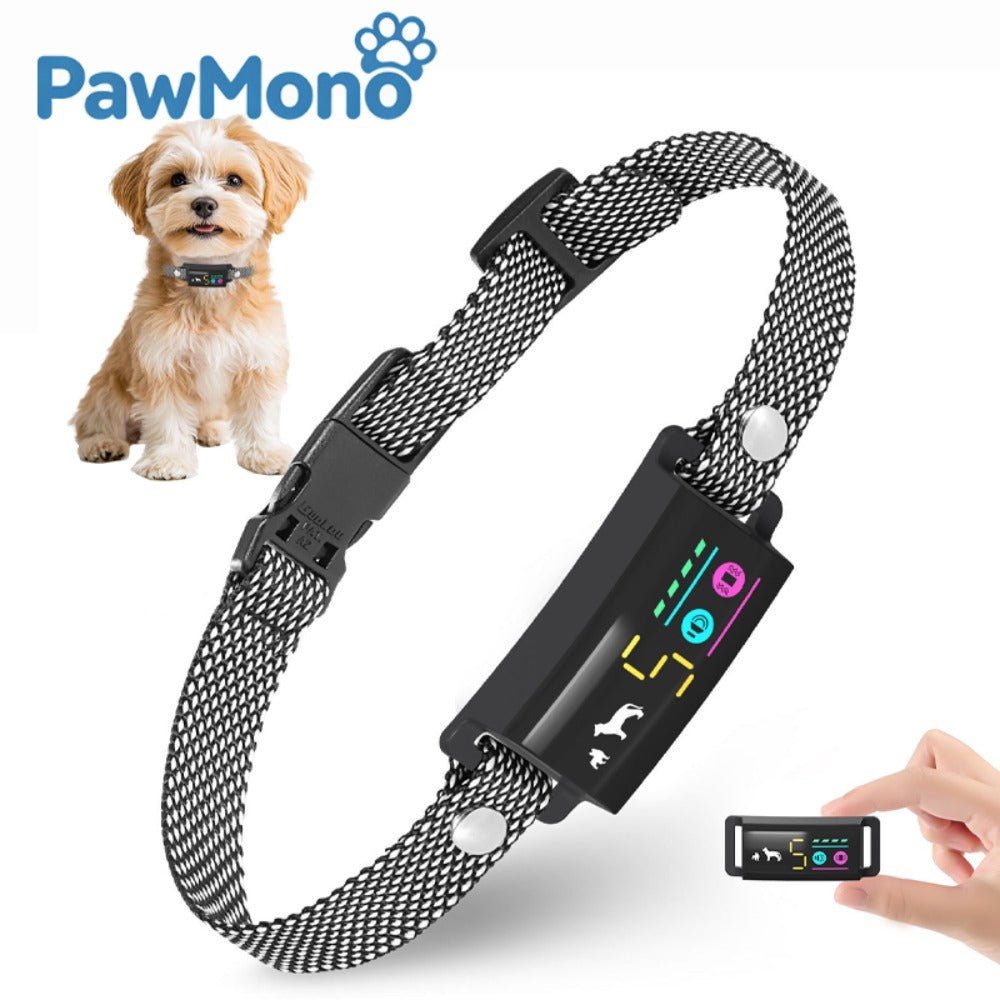 LED Display Smart Dog Collar - GPS Tracking & Activity Monitor for Pet Safety, Waterproof Adjustable Nylon Strap