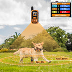 3 Dog GPS Fence & Training Collar with Color Screen, 330FT Range, IP67 Waterproof, Rechargeable Dog Trainer with Beep/Vibration/Shock Modes for All Dog Sizes