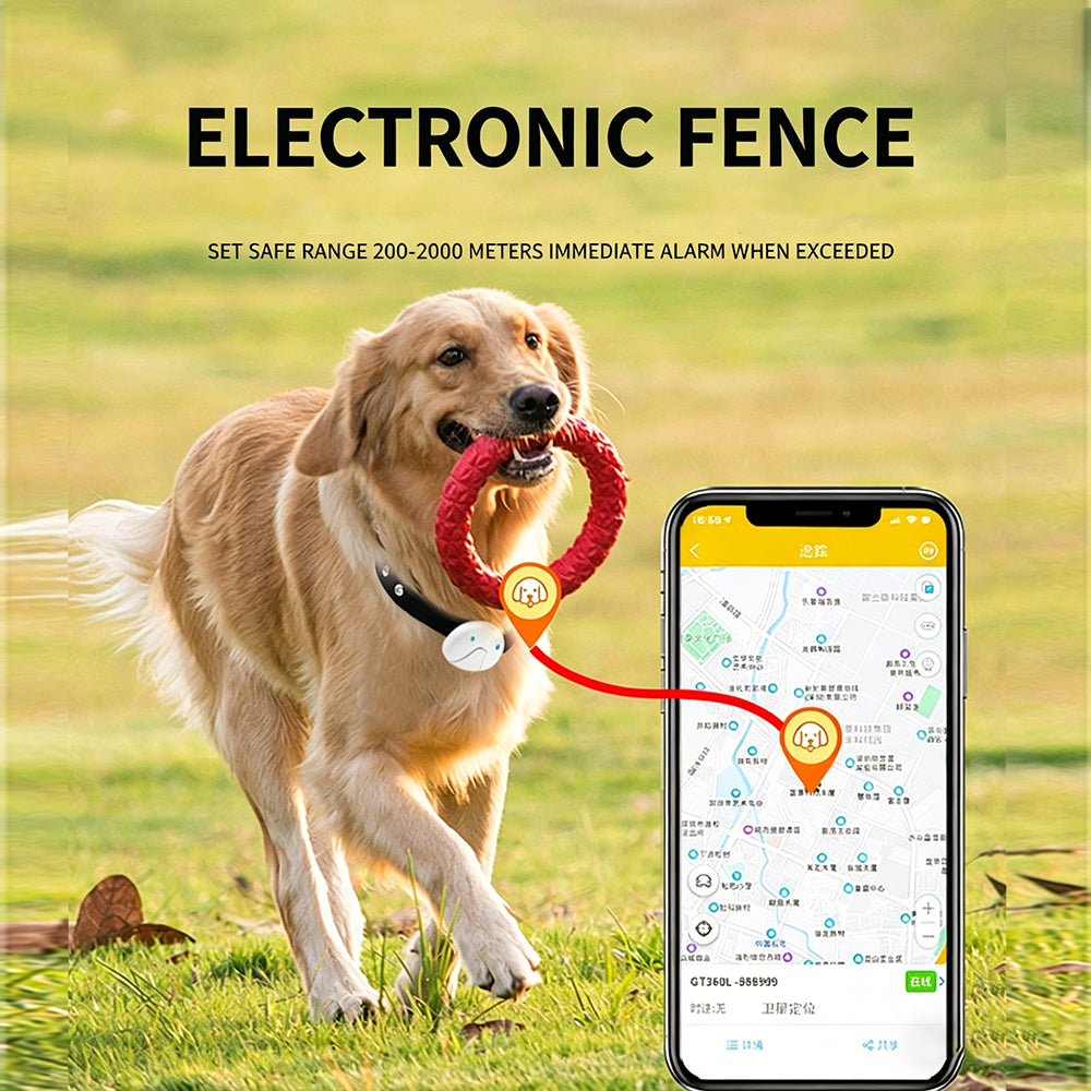 GPS Pet Tracker Collar - Never Lose Your Dog/Cat Again, Waterproof Real-Time Location with Smart Alerts & Long Standby