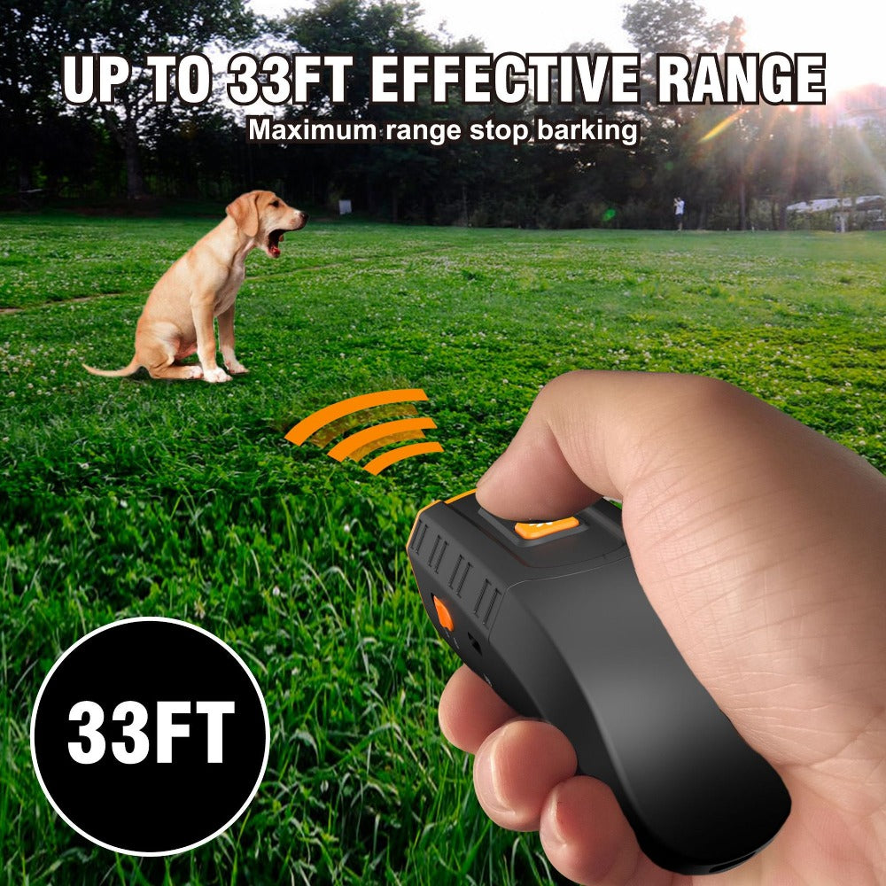 Stop Dog Barking Instantly - 3-in-1 Ultrasonic Repeller with Flashlight, Rechargeable Handheld Dog Training Device, No Shock, Ideal for Indoor & Outdoor Walks, Neighbor’s Dog Control
